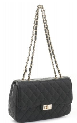 Diamond Quilted Classic Shoulder Bag (2 colors)