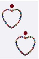 Crystal Heart Earrings (2 colors)