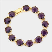 Round Stone Link Evening Bracelet - (2 Colors Available)
